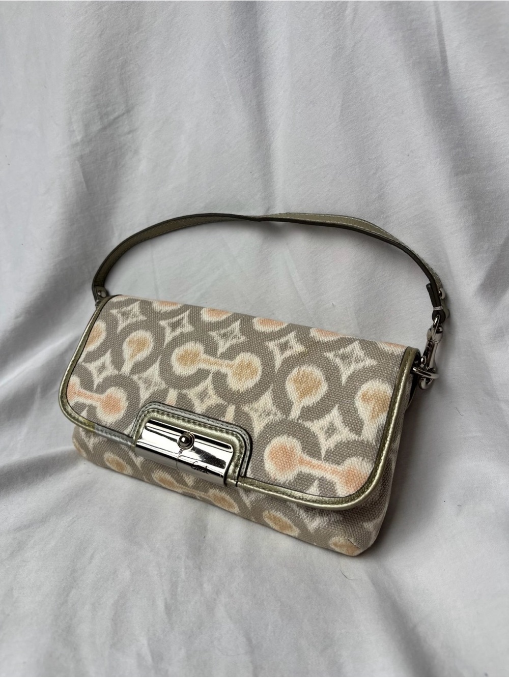 Coach Canvas Shoulder Bag in Neutral and Blush